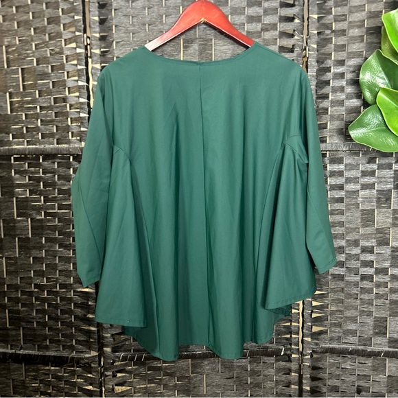 IC by Connie K deep green swing top long sleeved Lagenlook - Picture 6 of 7